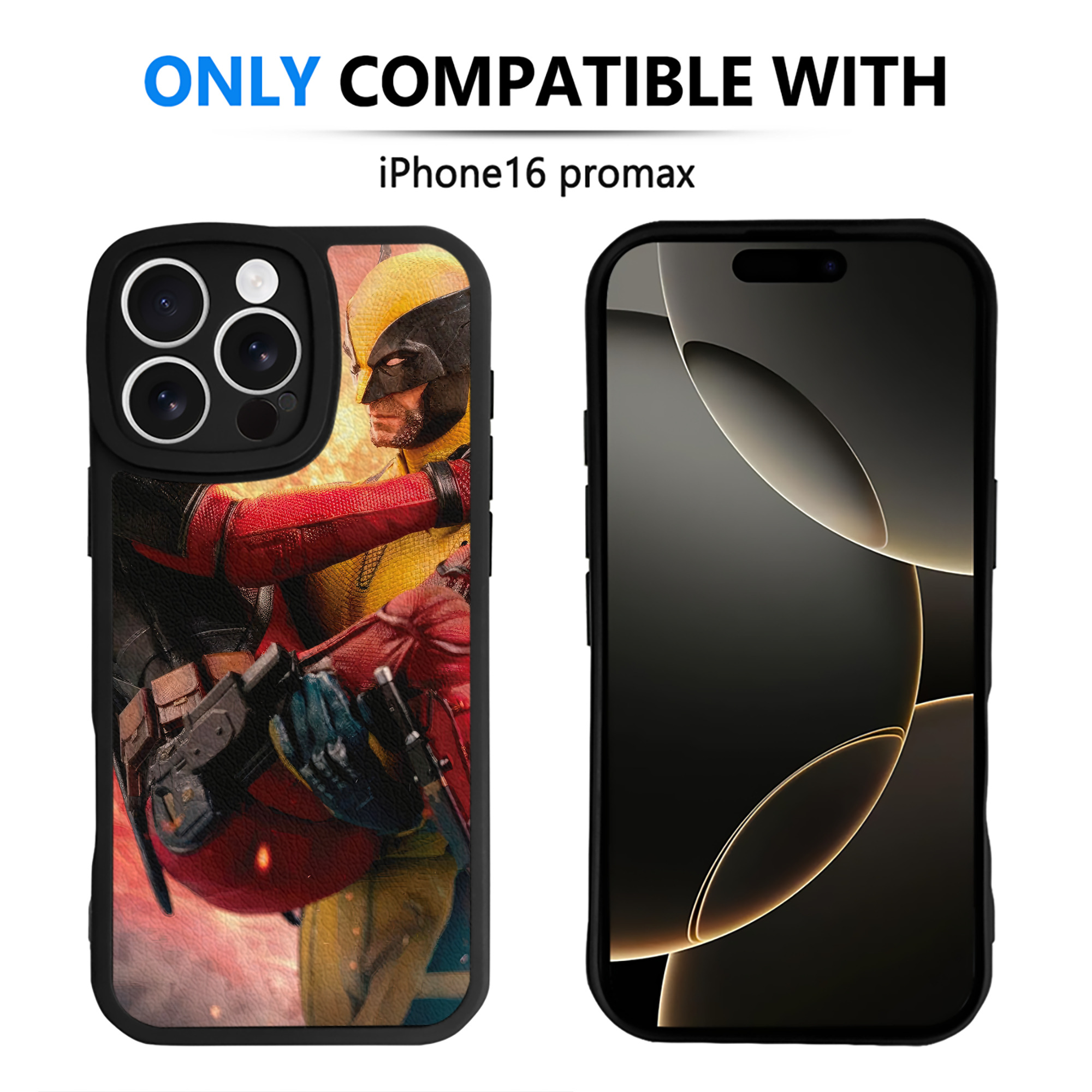 （画像用） Deadpool デッドプール 【iPhone 16シリーズ対応】シリコンスマホケース（レザー調） 材質：シリコン